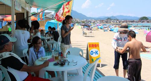 浜茶屋キシモトはご家族連れのお客様を中心にご利用いただいております。