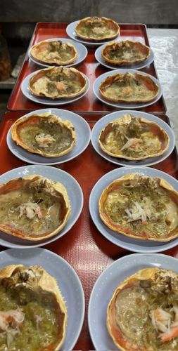 蟹料理には欠かせない「越前ガニ甲羅味噌焼き」絶品です！